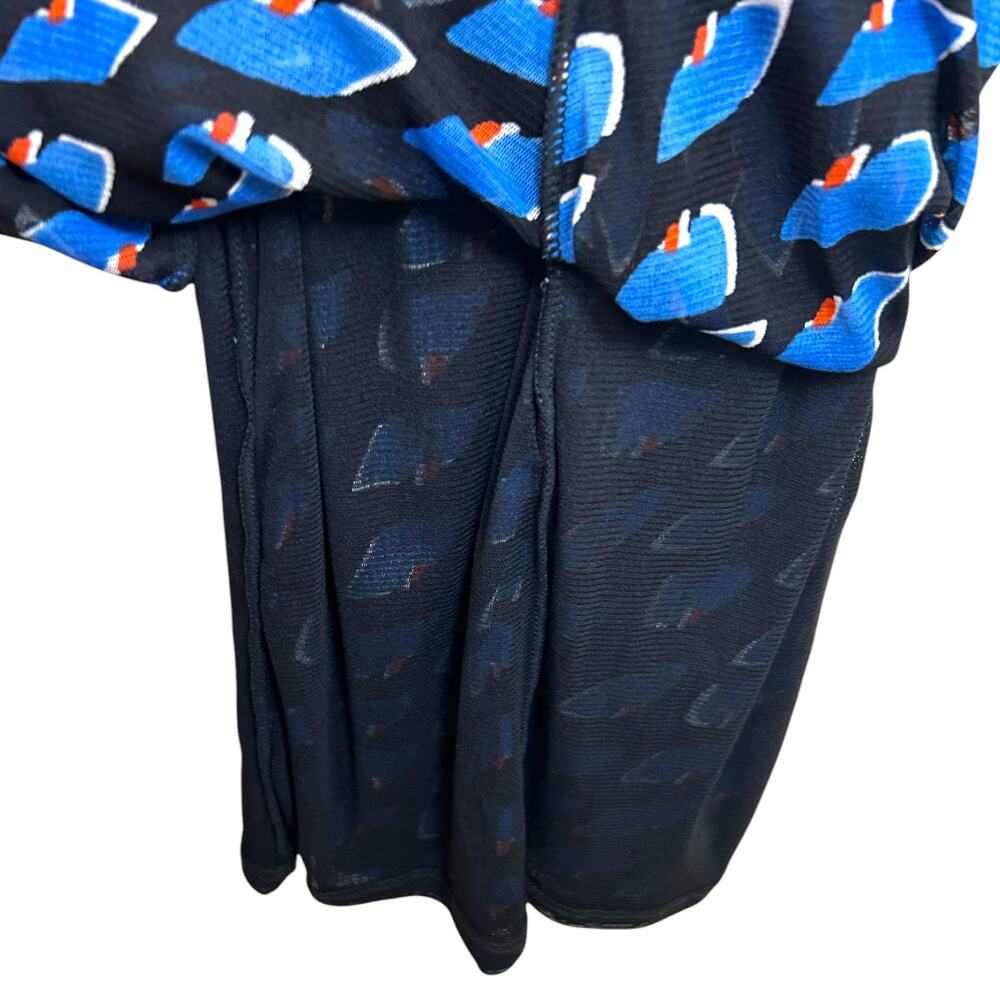 Diane Von Furstenberg ‘Ganesa’ Mini Dress Off-Shoulder Mesh Ruched Black X-Small - Picture 9 of 12